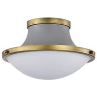 View 14" 1 Lamp Matte Gray Lafayette Indoor Flush Mount Light Fixture