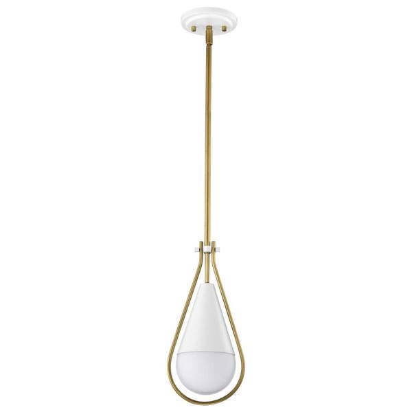1 Light Matte White Admiral Indoor Pendant Light Fixture