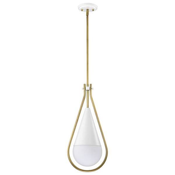 1 Light Matte White Admiral Indoor Pendant Light Fixture