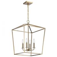 Nuvo Lighting 4 Light Burnished Brass Emma Indoor Pendant Light Fixture