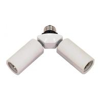 Nuvo Lighting 2 Light White Single to Twin Socket Adapter