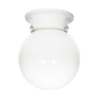 Nuvo Lighting 1 Lamp 6" 120 volt Flush Mount Indoor White Ceiling Fixture