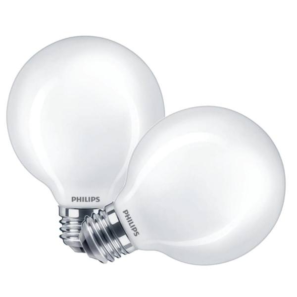 5 watt 120 volt G25 Medium Screw Base 5000K Daylight Dimmable LED (2 Pack)