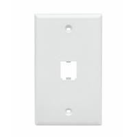 Panduit 1-Gang 1-Port White Wall Plate