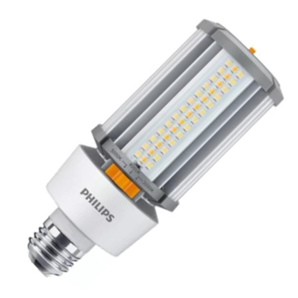 Selectable watt 120/277 volt Corncob Medium Screw Base CCT Selectable Clear Step Dimming Ballast Bypass / Direct Wire Dimmable LED