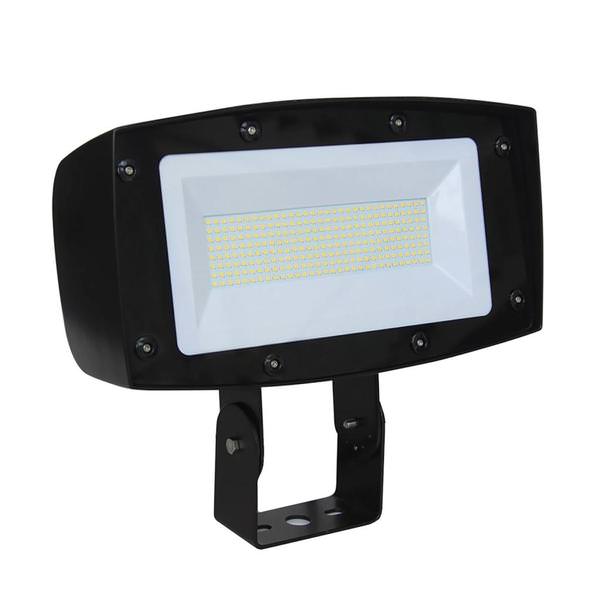 80 watt 120/277 volt 4000K Cool White Trunnion Mount Bronze LED Flood Light