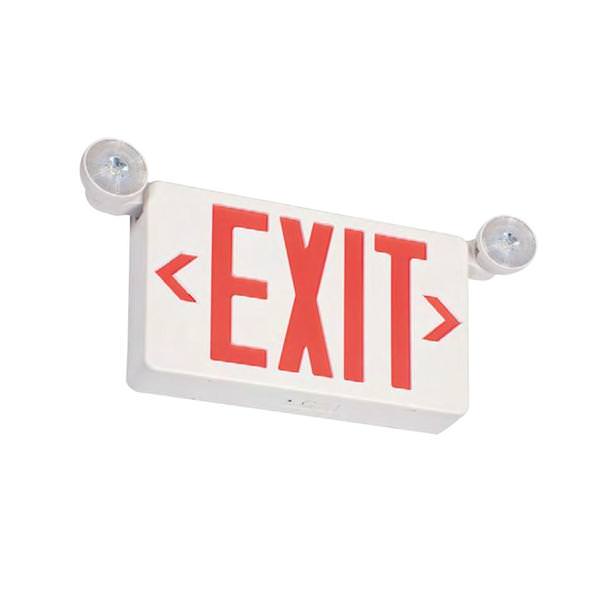 2/1 watt 3.6 volt White Panel / Red Letters Exit/Emergency Light