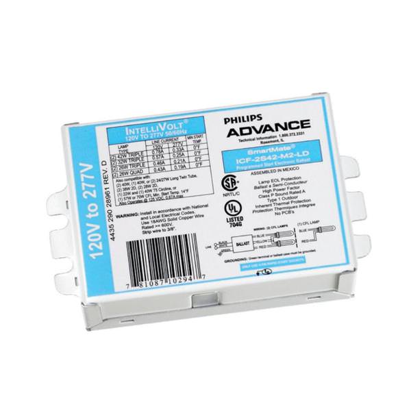 2 Lamp 42 watt 120/277 volt Programmed Start Compact Fluorescent Ballast