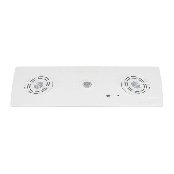 3 Lamp White Recessed Nickel Metal Hydride battery Chloride Compac Emergency Unit