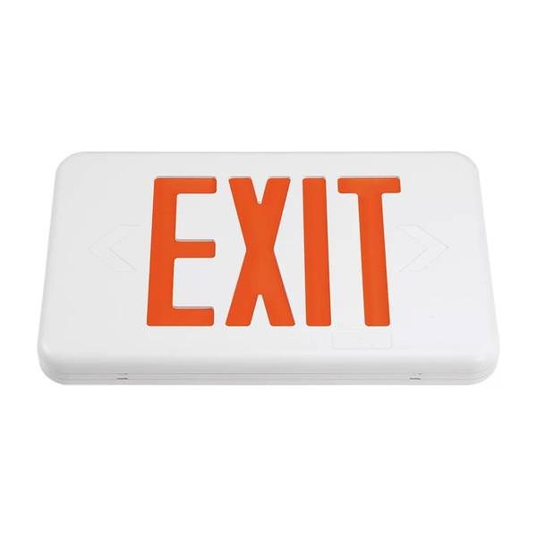 White Panel / Red Letters LED Exit Light