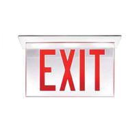 Philips 120/277 volt Clear Panel / Red Letters Edge-Glo LED Exit Light