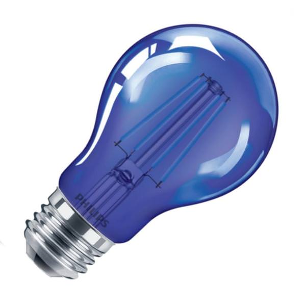 4 watt 120 volt A19 Medium Screw Base Blue LED Light Bulb 