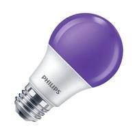 Philips 8 watt 120 volt A19 Medium Screw Base Purple LED Light Bulb