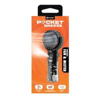 Premier Black Pocket Breeze Rechargeable Portable Fan & Mister 