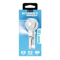Premier White Pocket Breeze Rechargeable Portable Fan & Mister 