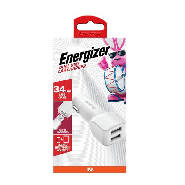 3.4 Amp White Dual USB Charger