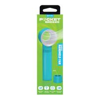 Premier Blue Rechargeable Portable Bladeless Fan