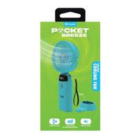Premier Blue Rechargeable Portable Fan with Strap