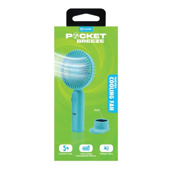 Blue Pocket Breeze Portable Fan