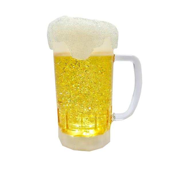 7.5" LED Beer Mug Battery Operated Swirl Lantern