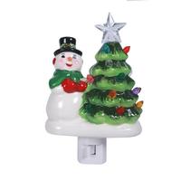 Roman 6.3" Vintage Snowman Christmas Night Light