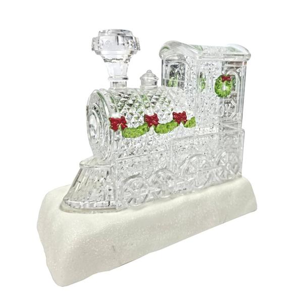 6" Small Train Plug-in/Battery Operated Swirl Lantern