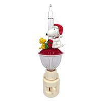 Roman 6" Snoopy and Woodstock Plug-In Christmas Bubble Light Night Light