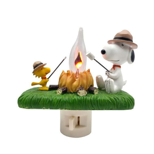 4" Snoopy and Woodstock Campfire Night Light