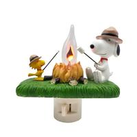 Roman 4" Snoopy and Woodstock Campfire Night Light