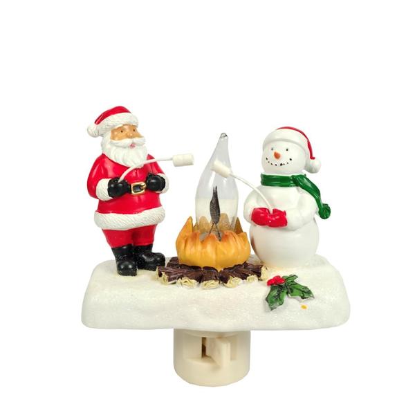 4" Santa and Snowman Plug-In Night Light