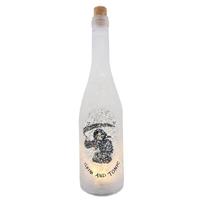 Roman 12" Lighted Grim and Tonic Bottle Battery Operated Swirl Lantern