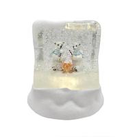 Roman 5" Polar Bears Roasting Marshmallows Plug-in/Battery Operated Swirl Lantern
