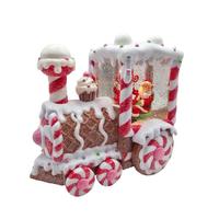 Roman 7.25" Peppermint Candy Train Plug-in/Battery Operated Swirl Lantern