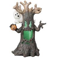 Roman 14" Battery Operated Lighted Spooky Tree Swirl Lantern