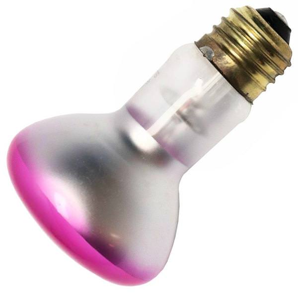 50 watt 130 volt R20 Pink Medium Screw Base Flood