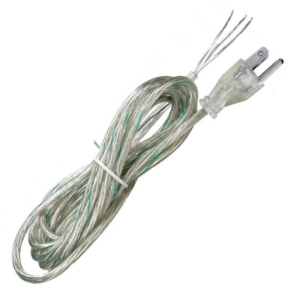 12' Clear Silver Lamp Cord Set