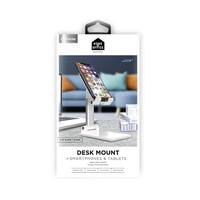 Premier Adjustable White Desk Mount for Phones and Tablets