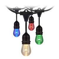 Satco 48' 15 watt 12 volt Black CCT Selectable Indoor/Outdoor LED String Light Set