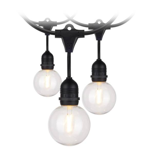 24' 24 watt Black 2200K Warm White LED String Light Set
