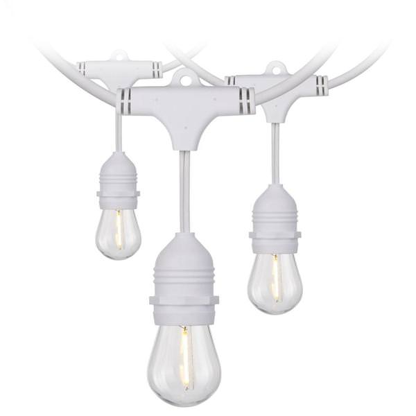 24' 12 watt 120 volt White 2200K Warm White Indoor/Outdoor LED String Light Set