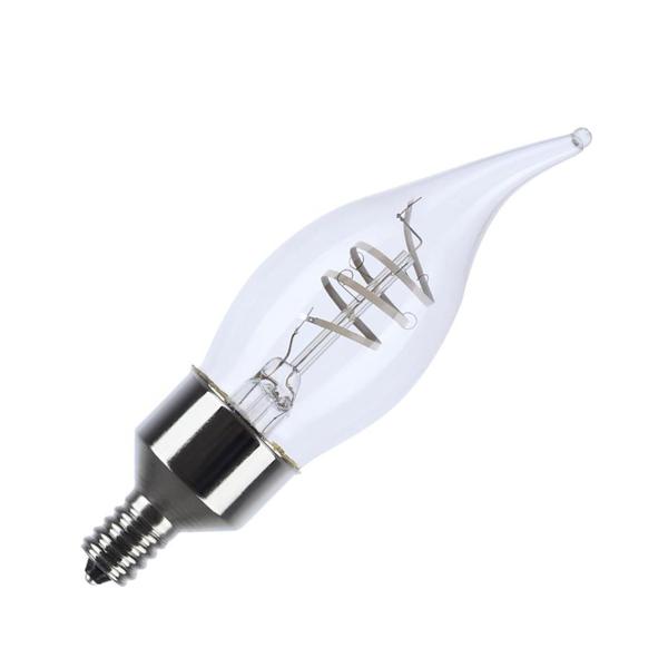 4 watt 120 volt CA11 Candelabra Screw Base Clear 2700K Warm White LED Light Bulb