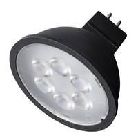 Satco 4.5 watt 12 volt MR16 Bi-Pin Base Black 3000K Natural White LED Light Bulb