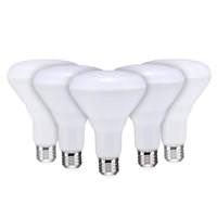 Satco 8.5 watt 120 volt BR30 Medium Screw Base 4000K Cool White LED Light Bulb (6 Pack)