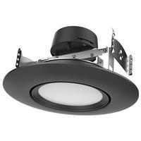Satco 6" 10.5 watt 120 volt CCT Selectable Indoor Black LED Recessed Downlight
