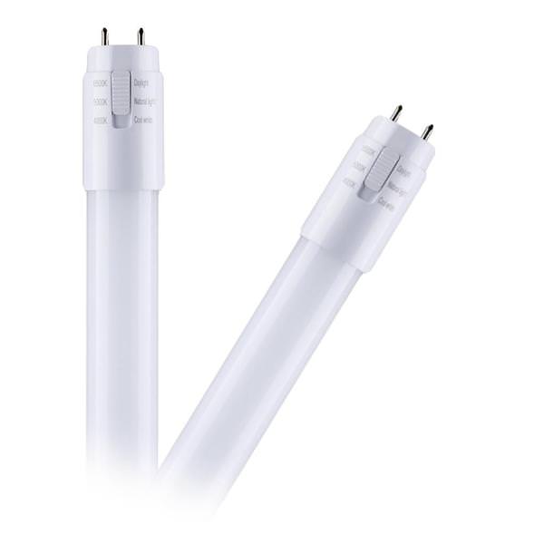 4' 10 watt 120/277 volt T8 Medium Bi-Pin Base CCT Selectable Ballast Compatible LED Light Bulb (2 Pack)