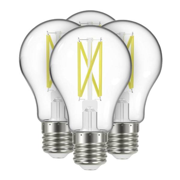 10.5 watt 120 volt A19 Medium Screw Base 2700K Warm White LED Light Bulb (4 Pack)