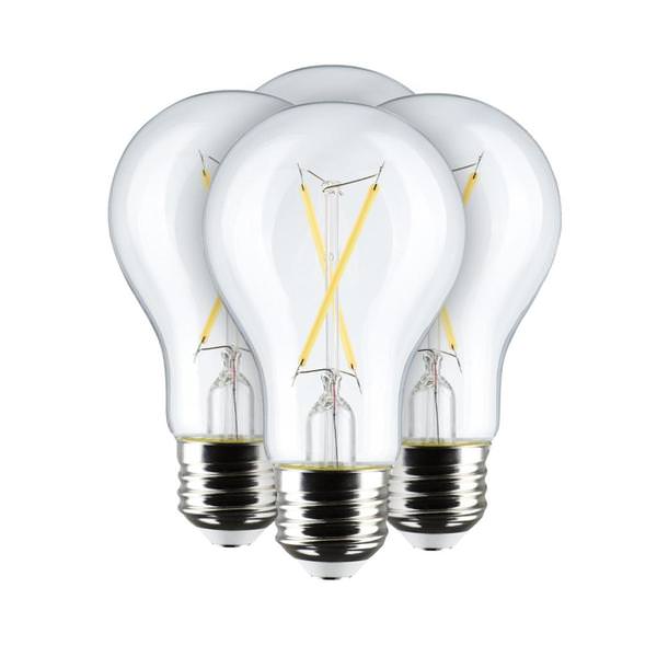 5 watt 120 volt A19 Medium Screw Base 3000K Natural White LED Light Bulb (4 Pack)