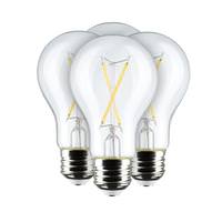 Satco 5 watt 120 volt A19 Medium Screw Base 3000K Natural White LED Light Bulb (4 Pack)