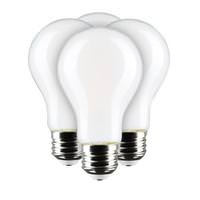 Satco 8 watt 120 volt A19 Medium Screw Base 2700K Warm White LED Light Bulb (4 Pack)