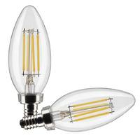 Satco 5.5 watt 120 volt B11 Candelabra Screw Base 5000K Daylight LED Light Bulb (2 Pack)